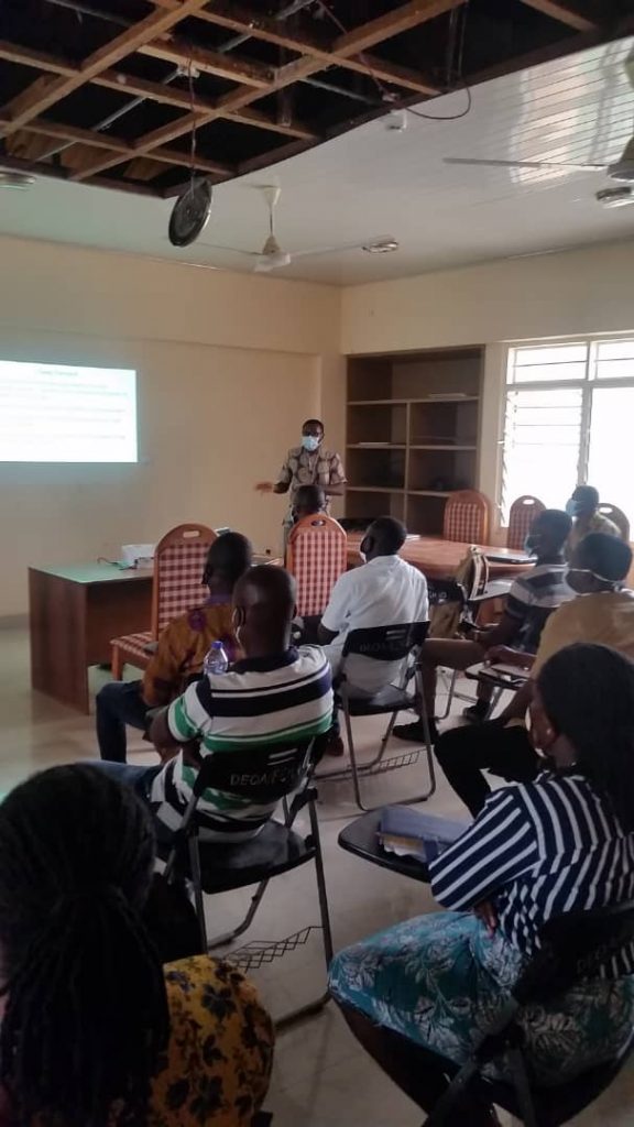 Sefwi Akontombra District annual performance review meeting of the health directorate. Presentation by Dr Jubin Osei-Mensah on the ASTAWOL project