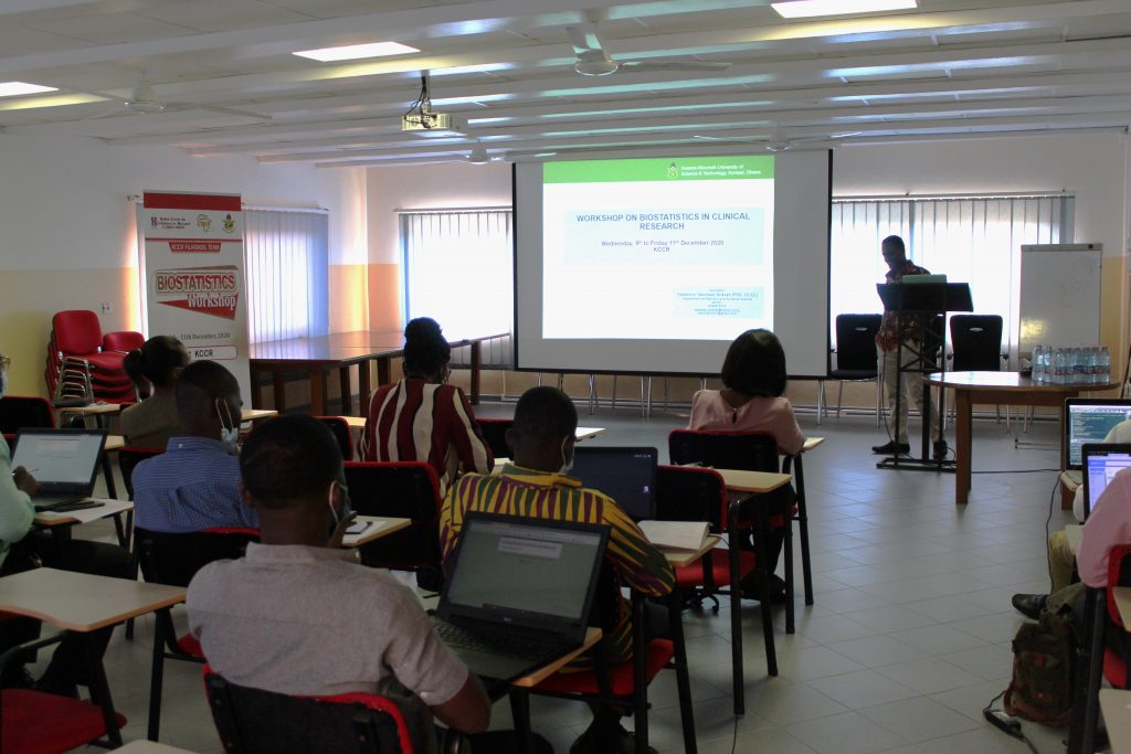   A picture during Biostatistics workshop organized as part of the capacity building and training for the research team