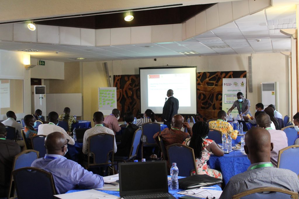 Picture during grant writing workshop to equip the team with skills in writing and winning research grants