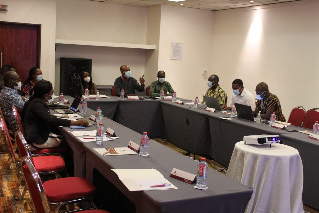 Filariasis Project Management team meeting with the NTD Programme Manager, Deputy Programme Manager and other officials in Accra, Ghana. Among issues discussed include matters arising from screening of ASTAWOL study participants.