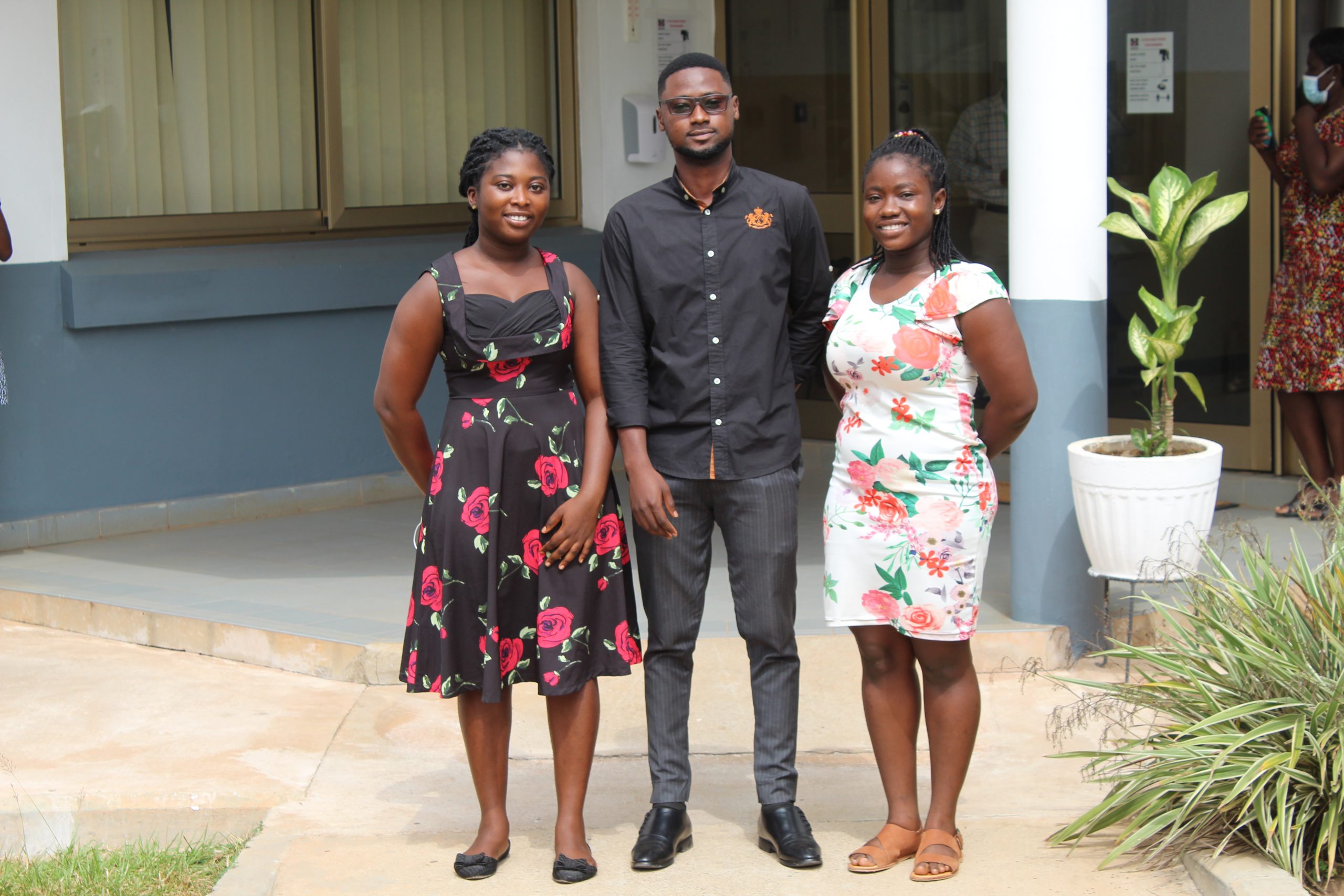 From right to left, Lordia Appiah-Kubi (Intern), Prince Osei Bonsu (Intern), Sarfowaa  Amponsem (Intern)